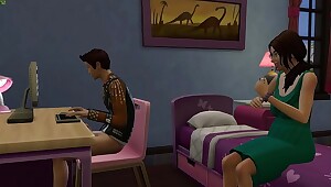 My step Mom Have A BirtHDay Surprise For Me She offer Me A Solidify And First Time I See And A Fuck A Pussy